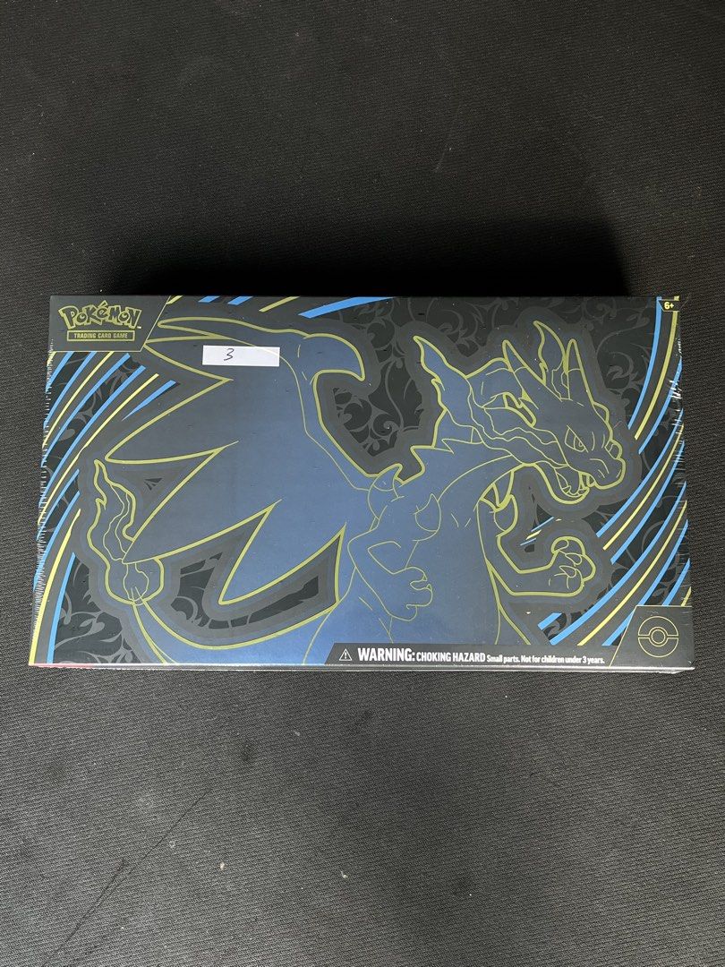 Mega Charizard UPC (Category: Card Boxes & Cases) located in Singapore. Submitted by notamanduh (Listing ID 1452807939, Image 4). Description: Mega Charizard UPC x 4 available Some got corner dents/ corner shrink tear.