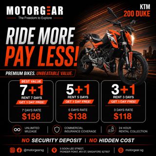 Motorcycle Rental (1 DAY FREE) Collection item 1