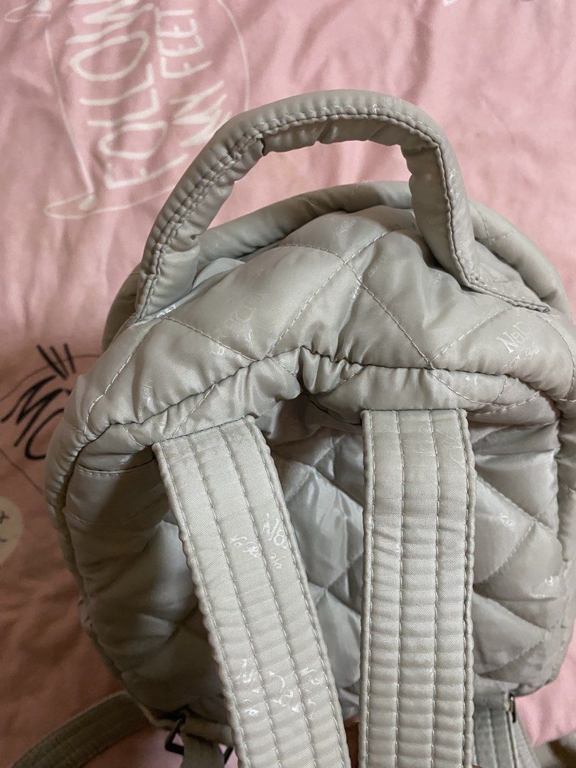 NaRaYa Quilted Grey Backpack (Category: Backpacks) located in Cabuyao City. Submitted by copitos (Listing ID 1453597105, Image 2). Description: - Grey quilted backpack from NaRaYa - Front zip pocket - Main compartment - Internal zip pocket - Adjustable straps - Ideal for everyday use or travel.