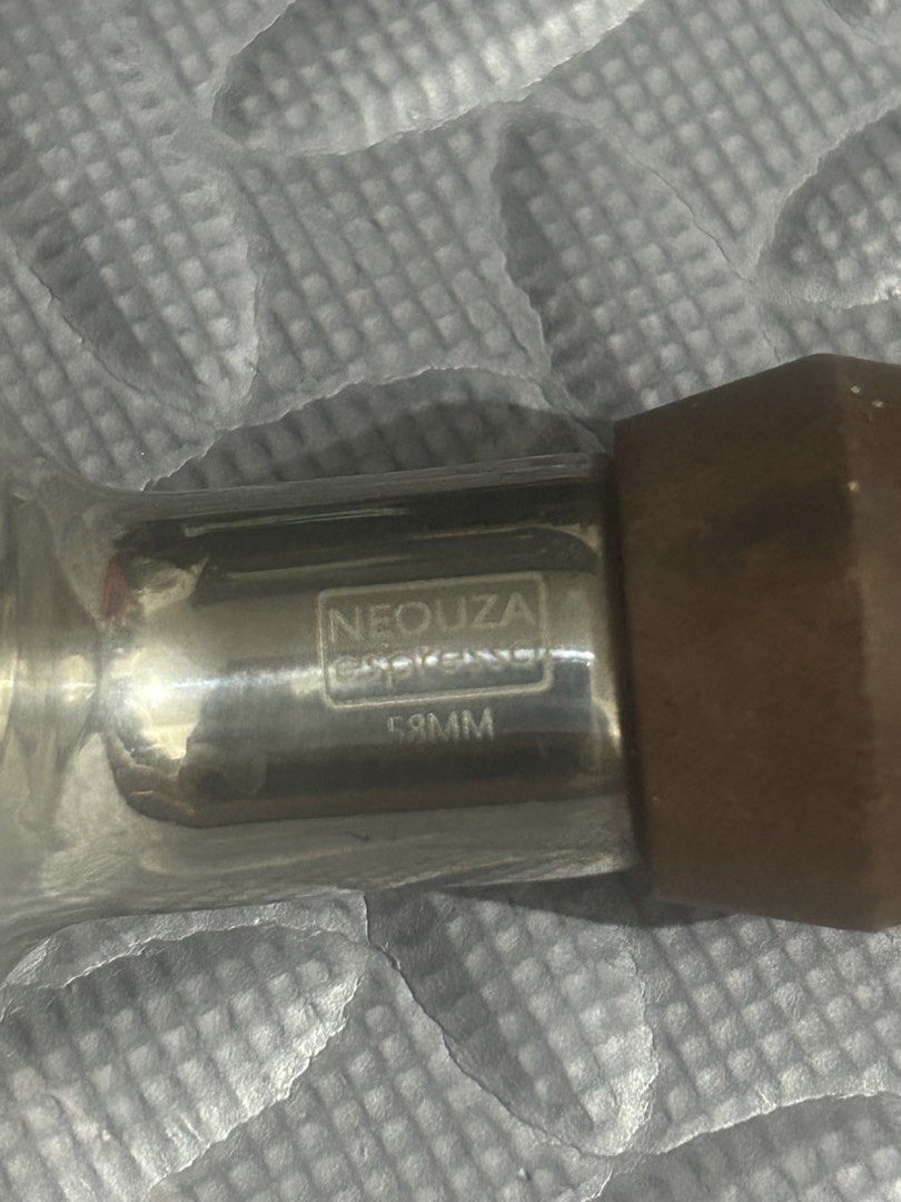 Neouza espresso portafilter and tamper bundle (Category: Coffee & Tea Tableware) located in Quezon City. Submitted by iamgengar (Listing ID 1453617525, Image 2). Description: Original neouza Portafilter bottomless 58mm Neouza Double head tamper 58mm Neouza Calibrated tamper 58mm Bundle all for 1,800 only I purchased everything for 4k plus Lightly used all in good condition Gears for your espresso machine For pick up through lalamove (same day del