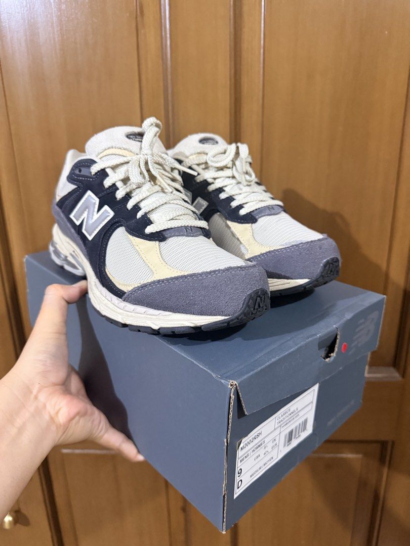 New Balance 2002R Grey Beige Silver (Category: Sneakers) located in Pasig City. Submitted by thetravellingguyinstyle (Listing ID 1441757457, Image 2). Description: - New Balance 2002R - Colorway: Grey, Beige, and Silver - Style: Classic running shoe - Features: Comfortable and stylish - Perfect for: Everyday wear - Like New - Complete with tags & box.