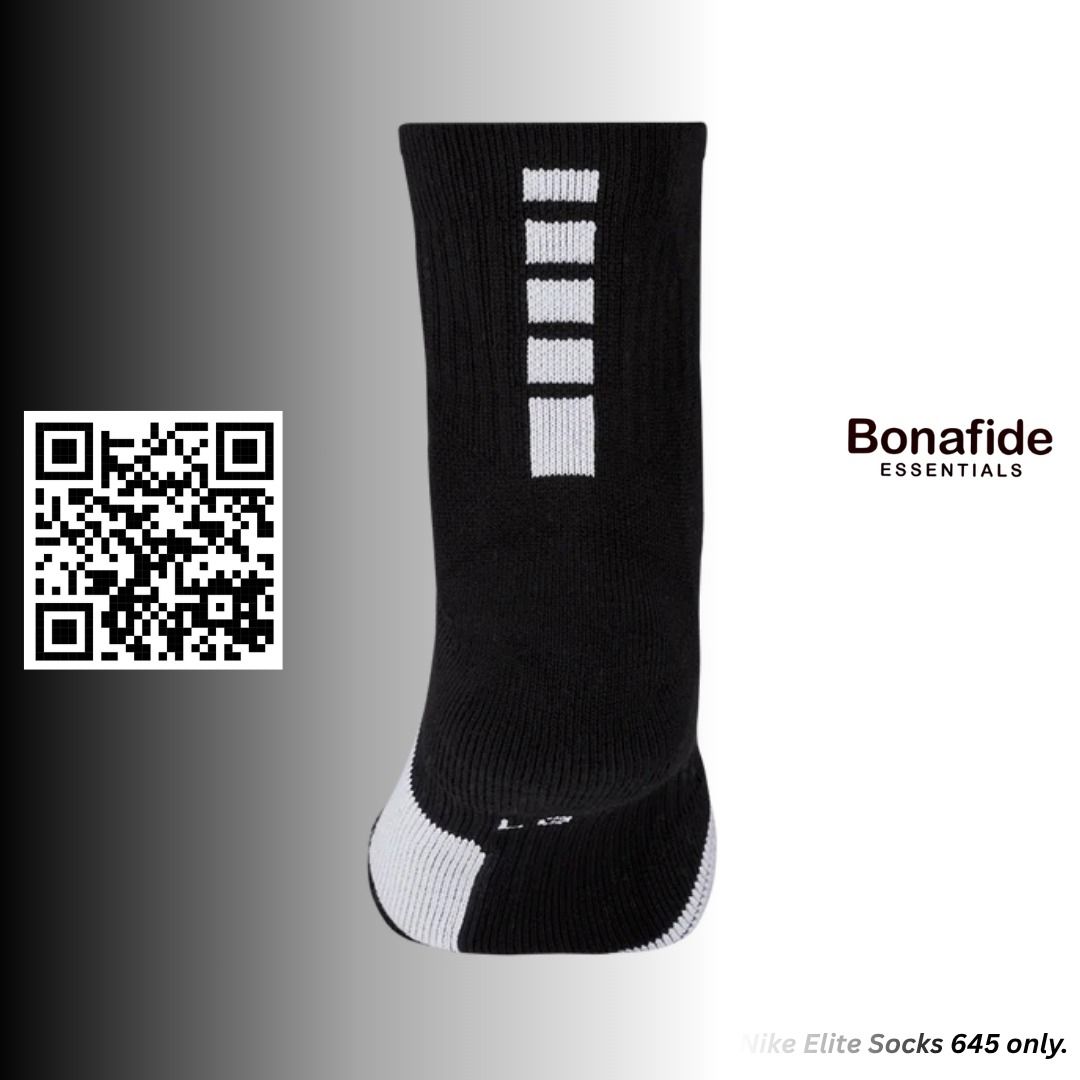 Nike Elite Socks (Category: Socks) located in Rizal. Submitted by bonafide.essentials (Listing ID 1453538022, Image 1). Description: - Black Nike Elite socks - Authentic / Original - Ribbed cuffs for a secure fit - Designed for performance and comfort - Perfect for sports or everyday wear.