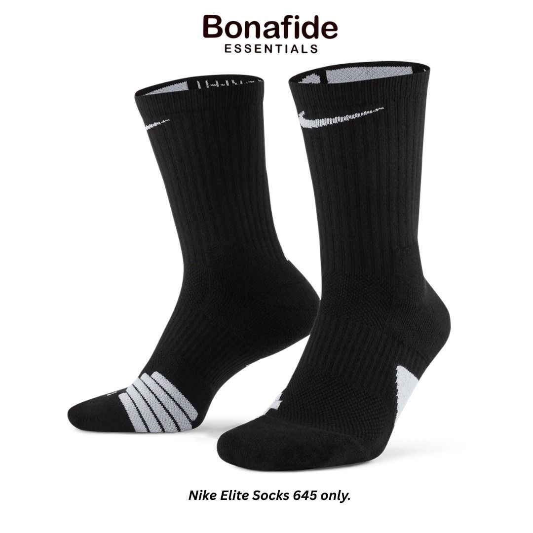 Nike Elite Socks (Category: Socks) located in Rizal. Submitted by bonafide.essentials (Listing ID 1453538022, Image 3). Description: - Black Nike Elite socks - Authentic / Original - Ribbed cuffs for a secure fit - Designed for performance and comfort - Perfect for sports or everyday wear.