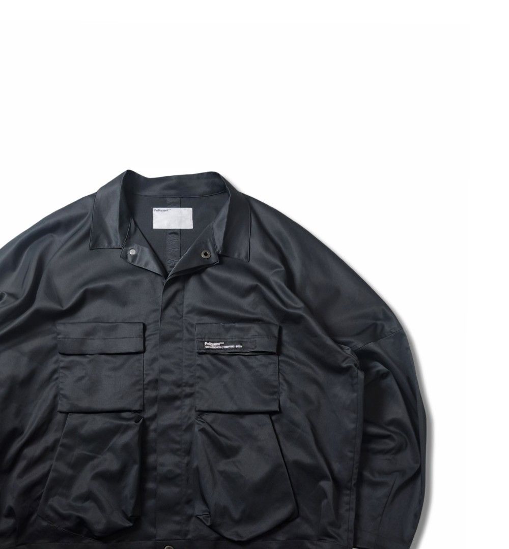 Poliquant Japan Technical Work Jacket (Category: Coats, Jackets and Outerwear) located in Mandaluyong City. Submitted by amekaji_store (Listing ID 1453620195, Image 3). Description: Poliquant Japan Technical Work Jacket Black Size: 4 fits Boxy XL Very minimal signs of wear. Excellent condition. Measurements: Shoulders: Raglan (22-23" estimate) Pit to pit: 27" Sleeves: Raglan (23-24" estimate) Length: 25.8" The Poliquant Work Jacket, a piece of fu