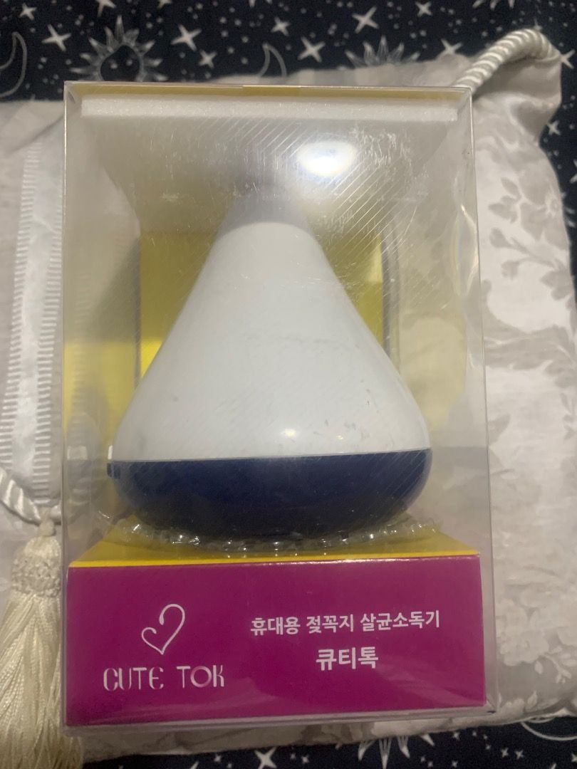 Portable Nipple and pacifier Sterilizer (Category: Soothers & Pacifiers) located in Dasmarinas. Submitted by fameandfad (Listing ID 1453433397, Image 1). Description: Brandnew and sealed Made in korea original Cute Tok brand Portable nipple, pacifier and teether sterilizer with uv light Perfect for travel ( car, plane etc) battery operated.