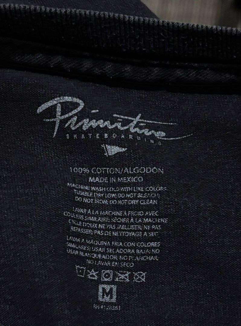 Primitive Skateboarding Long Sleeve Tee (Category: Coats, Jackets and Outerwear) located in Hermosa. Submitted by breestyle (Listing ID 1453509996, Image 3). Description: Made in Mexico Medium 20.5” x 27” Black Front, back & sleeve prints Natural cracking on print due to age (adds vintage character) Good overall condition.