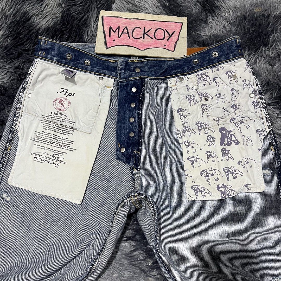 PRPS Goods Co. (Made in Japan) (Category: Jeans) located in Cainta. Submitted by mackoyclassicfinds (Listing ID 1453558581, Image 3). Description: PRPS (Made in Japan) Waist 32-33 inch Length 41 inch Hem 7 inch No Issue Very Excellent Condition ₱1,500 + SF 📍Cainta Rizal Direct Message lang sa interesado .