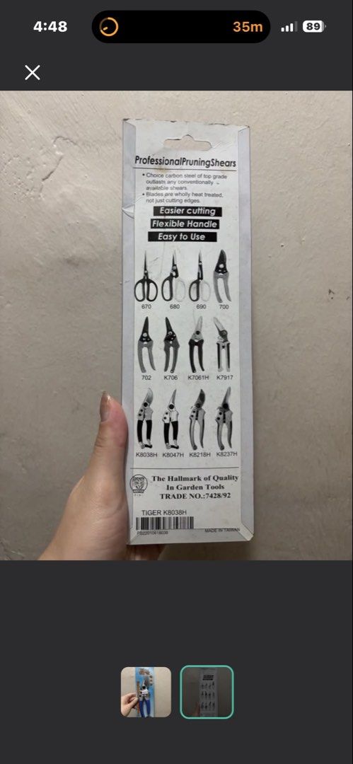 Pruning Shears (Category: Home Improvement Tools & Accessories) located in Singapore. Submitted by garangzhaobo.sg (Listing ID 1453542574, Image 2). Description: Clearing Items $10 only.