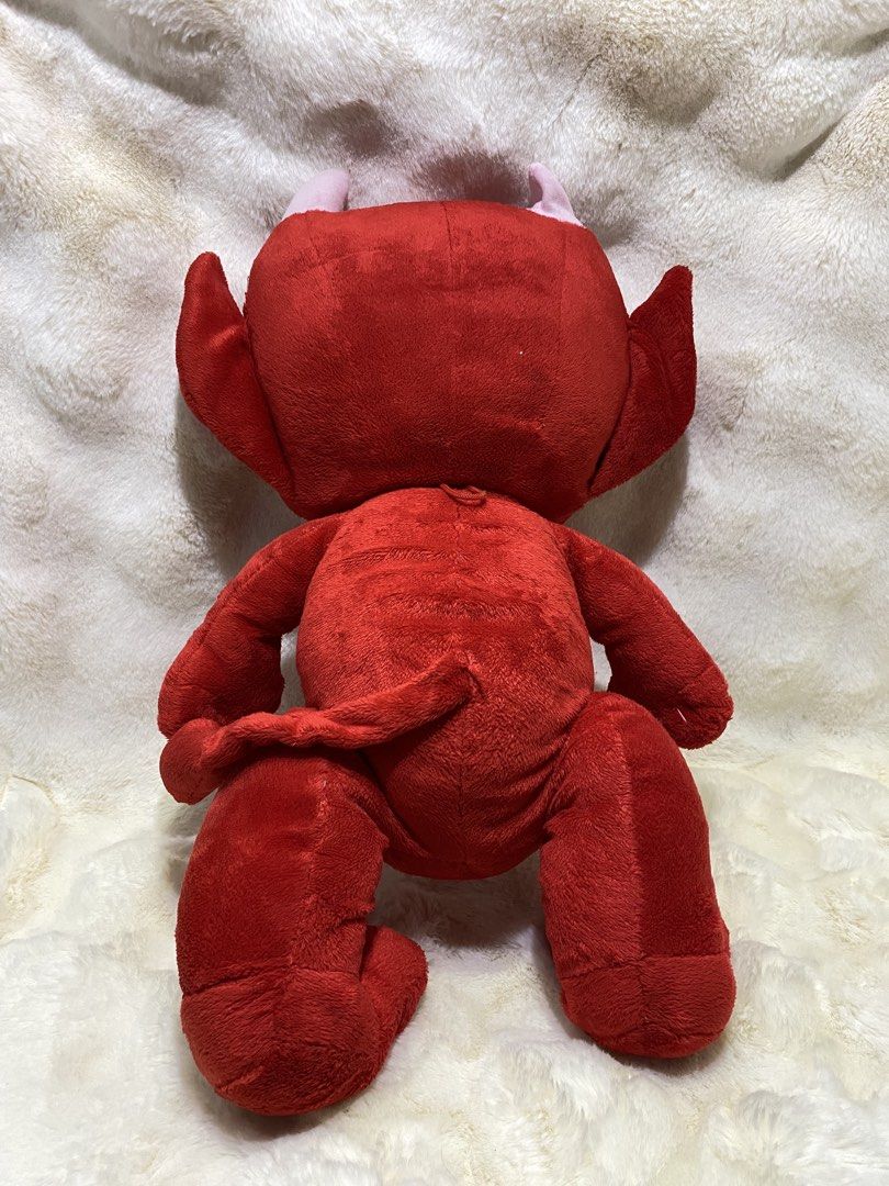 Red Devil Plush Toy with Pink Horns (Category: Plushies & Soft Toys) located in Kalibo. Submitted by ollie_stuffshop (Listing ID 1453450646, Image 2). Description: 66cm x 30cm Before you send your inquiries: ❗️Last Price is already posted ❗️Manage your expectations, WYSIWYG ❗️May need washing ❗️Shipping day is every Sunday - Adorable “the little devil” plush toy - Features cute pink horns and a tail - Made from soft and cuddly material - Perfect 