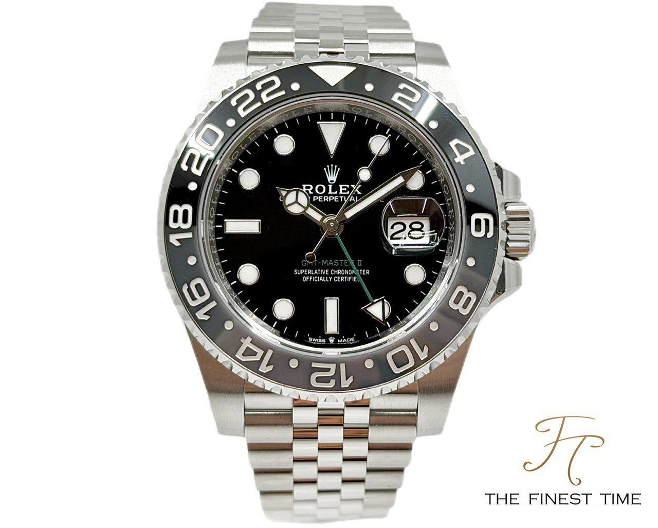 Rolex GMT-Master II 126710GRNR Bruce Wayne 126710GRNR Jubilee Bruce Wayne _ July 2026 _ New Wooden Card (Category: Watches) located in Singapore. Submitted by thefinesttime (Listing ID 1453498745, Image 1). Description: Model: Rolex GMT-Master II Reference: 126710GRNR Case Diameter: 40MM Dial Color: Black Material: Steel Bezel Material: Ceramic Bracelet Material: Steel Series: Alphanumeric New or Used: New Box & Paper: Yes,full set & barcode tag 