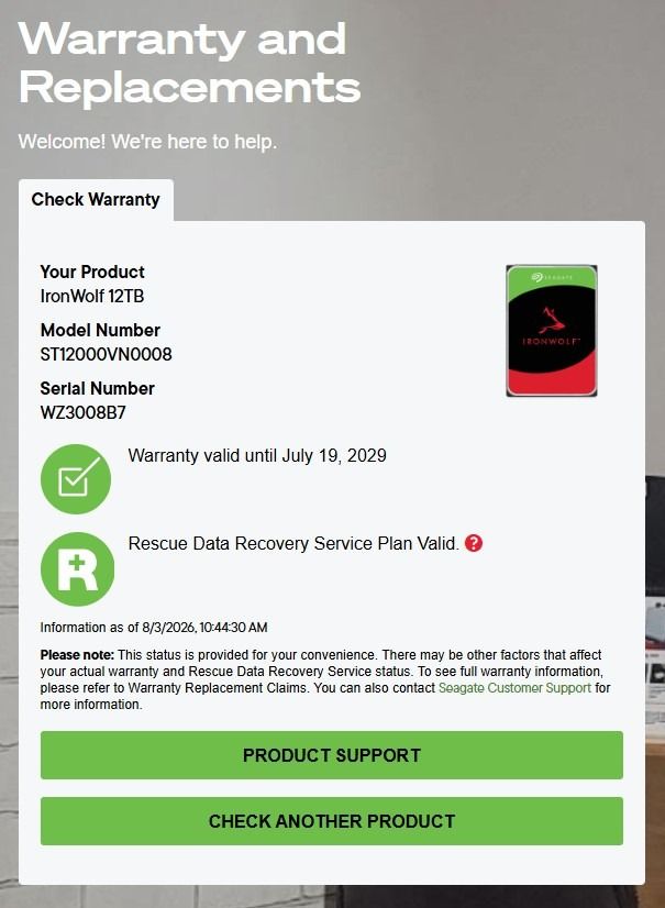 Seagate IronWolf 12TB NAS Hard Disk (Category: Hard Disks & Thumbdrives) located in Valenzuela. Submitted by ajtwenty5 (Listing ID 1453444621, Image 2). Description: Seagate IronWolf 12 TB NAS Drive 1 unit only Brand new, Sealed RFS - Cancelled project Warranty - until 2029 from Seagate Valenzuela Area 09660775146.