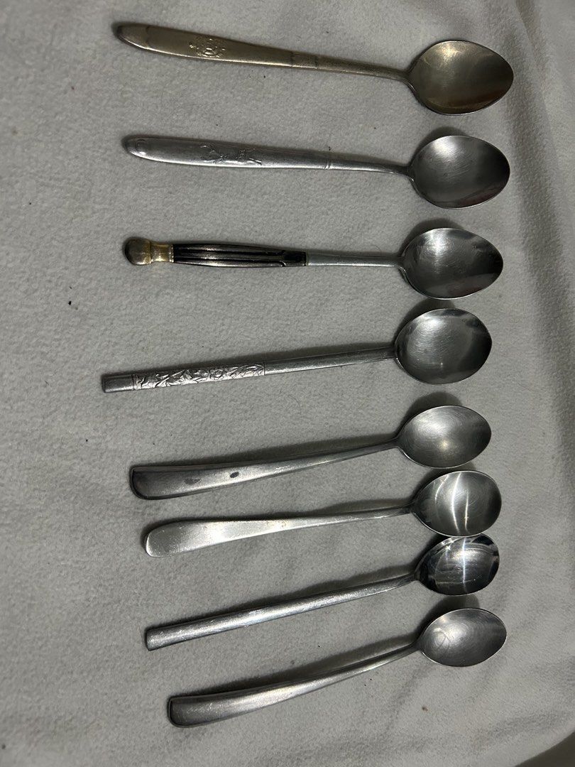 Set of 8 Vintage Spoons Assorted Styles (Category: Dinnerware & Cutlery) located in Angeles City. Submitted by kimkant06043026 (Listing ID 1453622220, Image 1). Description: - Set of 8 spoons - Various designs and styles included - Some spoons have decorative handles - Ideal for collectors or everyday use All.