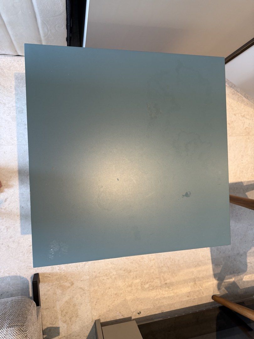 Side table (Category: Tables & Sets) located in Singapore. Submitted by jlls1 (Listing ID 1453456010, Image 2). Description: Retro blue original Ikea Lack side table. Multi purpose use. Has served the user well from bedrooms, to living room to parties. .