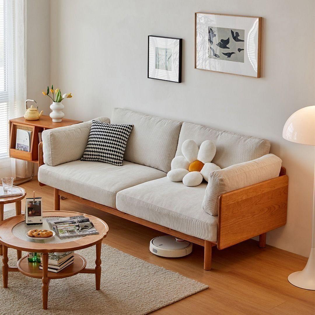 Solid Cherry Wood Sofa (Category: Sofas) located in Singapore. Submitted by septemberhouse (Listing ID 1453522311, Image 1). Description: Solid Cherry Wood Sofa ✅ Free Delivery with assembly ◾ L110cm x W75cm x H65cm (1 Seater) - $899.00 ◾ L220cm x W75cm x H70cm (3 Seater) - $1599.00 ◾ L260cm x W75cm x H70cm (4 Seater) - $1899.00 Product Material: - FAS Grade Solid Cherry Wood Disclaimer: - Product colour may slightly vary due to photographic ligh