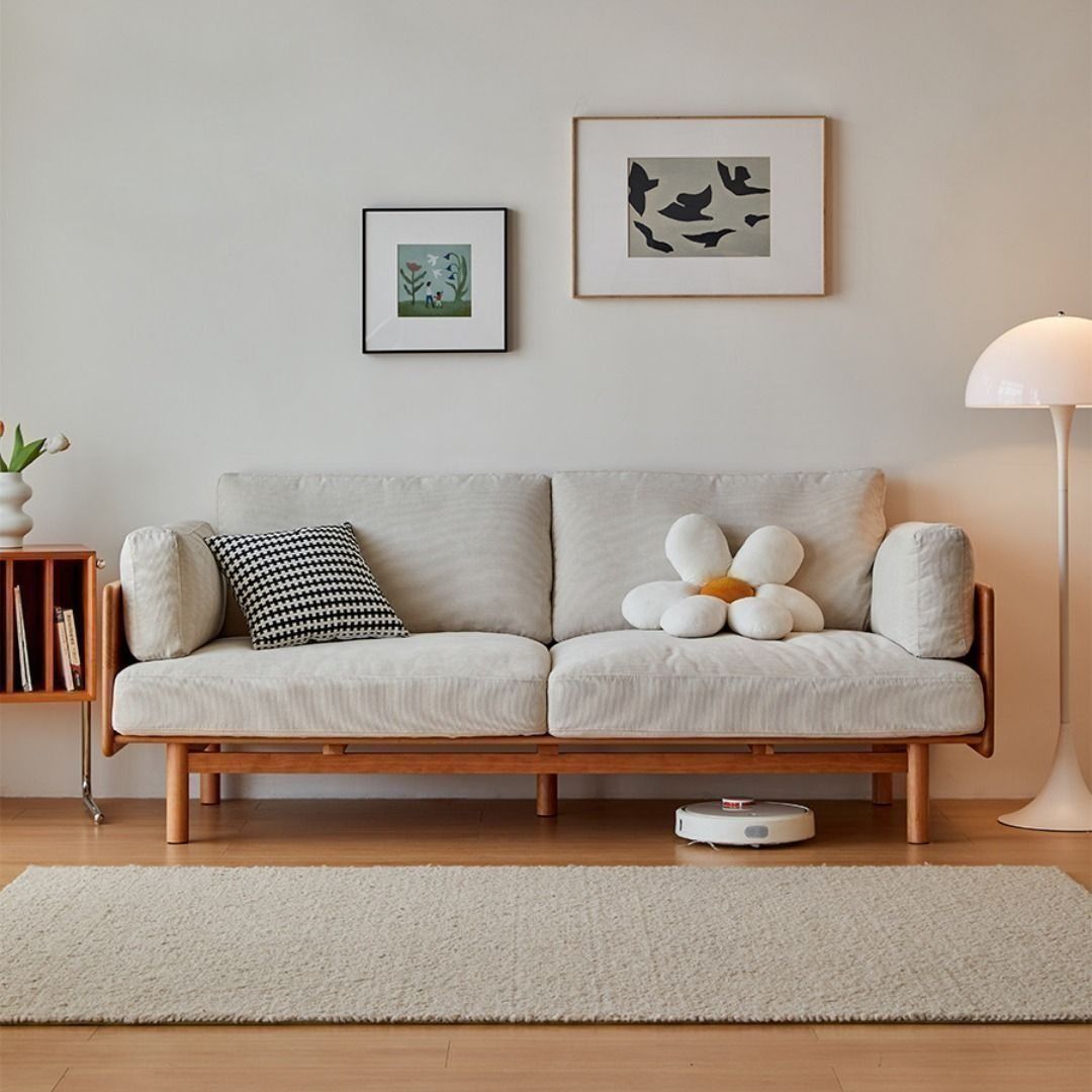 Solid Cherry Wood Sofa (Category: Sofas) located in Singapore. Submitted by septemberhouse (Listing ID 1453522311, Image 3). Description: Solid Cherry Wood Sofa ✅ Free Delivery with assembly ◾ L110cm x W75cm x H65cm (1 Seater) - $899.00 ◾ L220cm x W75cm x H70cm (3 Seater) - $1599.00 ◾ L260cm x W75cm x H70cm (4 Seater) - $1899.00 Product Material: - FAS Grade Solid Cherry Wood Disclaimer: - Product colour may slightly vary due to photographic ligh