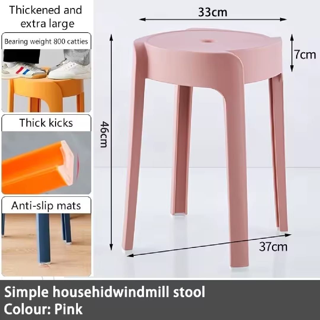 Stacking Stools (5 pcs) (Category: Chairs) located in Singapore. Submitted by icognita99 (Listing ID 1453593705, Image 2). Description: - Set of 5 stools (5 pieces at $20.00) - 2 pink, 3 white - Durable plastic construction - Stackable design for convenient storage - Self collection at Yishun Ave 2.