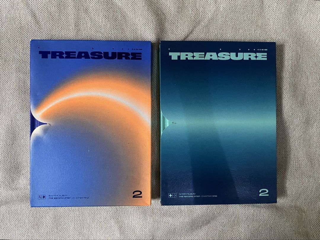 Treasure: First and Second Mini Album (Category: K-Wave Merchandise) located in Las Pinas. Submitted by nextclosetph (Listing ID 1453509419, Image 1). Description: • 1st Mini Album (The Second Step: Chapter One) • 2nd Mini Album ( The Second Step: Chapter Two) • With official photocard, poster, CD, and etc. P.S. Haruto Photocard is from their anniversary deco kit :)) with fanmade photocard freebie.