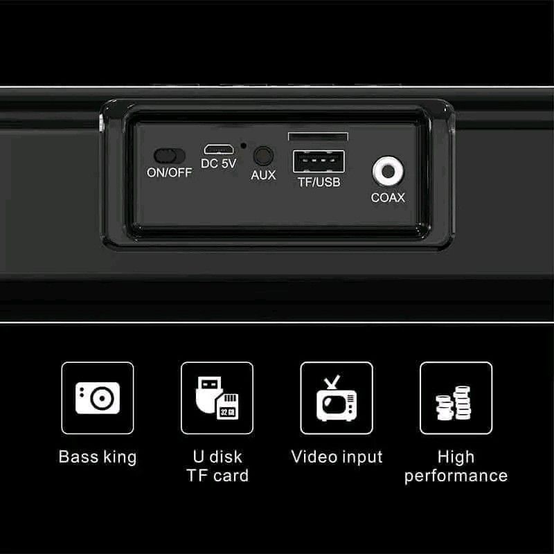TV Echo Wall Speaker Stereo Surround Sound Wireless Bluetooth (Category: Soundbars, Speakers & Amplifiers) located in Manila. Submitted by marvieobordo (Listing ID 1453484258, Image 3). Description: - Elevate your TV audio with this wall speaker. - Experience immersive stereo surround sound. - Wireless Bluetooth connectivity for easy streaming. - Multiple connection options: AUX, TF/USB, COAX. - Powerful bass performance ('Bass King'). - Sleek, s