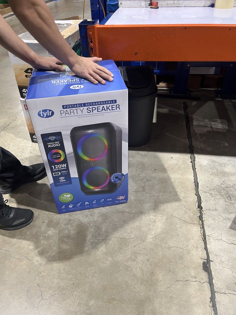 Tylr Party Speaker 120W (Model TYL-VX929) (Category: Soundbars, Speakers & Amplifiers) located in Manila. Submitted by prelovedstuffs108 (Listing ID 1453455616, Image 3). Description: rfs need funds brought 12k + https://tylrbaumann.com/products/portable-rechargeable-party-speaker-1 Key Specifications Power Output: 120W maximum power for deep bass and loud sound. Connectivity: Bluetooth wireless streaming (10-meter range), USB port, and audio inp