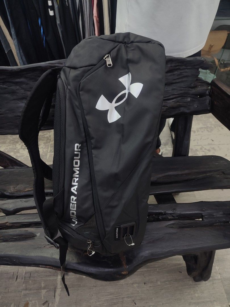 Under Armour Black Storm Backpack (Category: Backpacks) located in Lipa City. Submitted by gudoys_outdoor16 (Listing ID 1453562364, Image 2). Description: - Black Under Armour backpack - UA Storm logo: water-resistant - Plenty of interior space - Padded straps for comfort - Ideal for gym or daily use - All zippers intact - Clean inside and out Pwede Backpack pwede Travelling Bag 2500 + Sf Only.