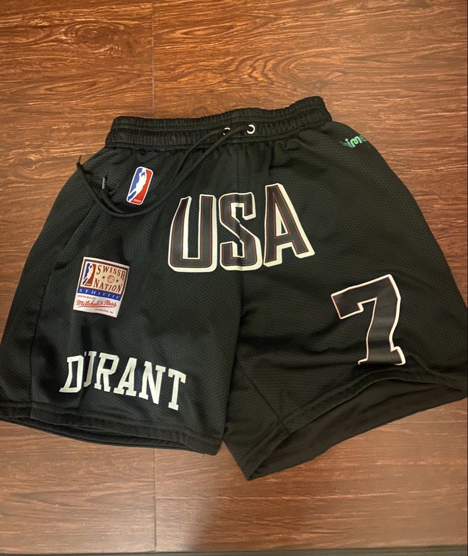 USA Durant Basketball Shorts (Category: Shorts) located in Manila. Submitted by prelovedspice (Listing ID 1453610722, Image 1). Description: - Black basketball shorts with 'USA' and 'DURANT' printed on them. - Adjustable drawstring waist for a comfortable, customized fit. - Ideal for any basketball enthusiast or fan of Kevin Durant. -Basketball Mesh Shorts -Free Size 📍 Las Piñas City 🚚 Delivery: Lalamove (buyer should shoulder the df) 💳 Paymen