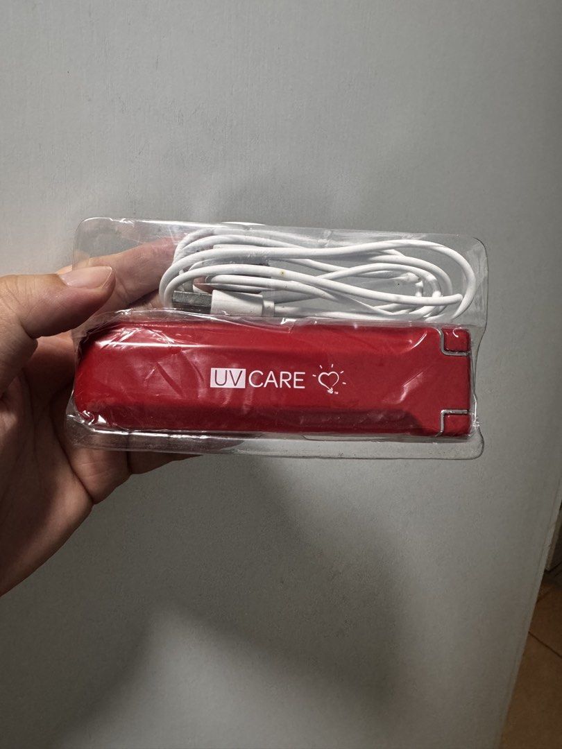 UV Care Vogue Collection Pocket Sterilizer - Red (Category: Medical Supplies & Tools) located in Manila. Submitted by abic7 (Listing ID 1453606829, Image 3). Description: - UV Care Portable UV Sterilizer from Vogue Collection - Kills bacteria, germs, and viruses - Laboratory tested and chemical-free - Includes USB charging cable - Compact and easy to carry - Ideal for sanitizing personal items on the go Mop: gcash Shipping or meetup.