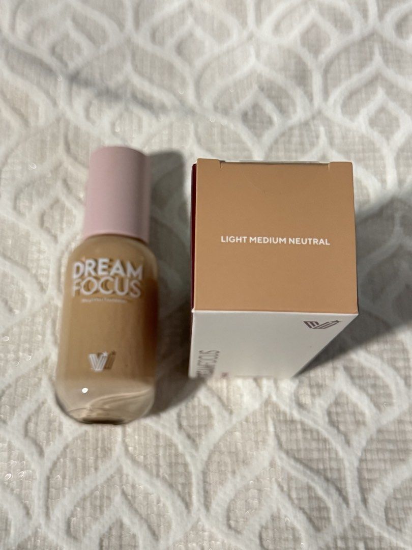 VICE COSMETICS DREAMFOCUS Weightless Foundation Light Medium Neutral (Category: Makeup) located in Las Pinas. Submitted by itb.insidethebox (Listing ID 1453519298, Image 2). Description: - Brand: VICE COSMETICS - Product: Weightless Foundation - Shade: Light Medium Neutral - Size: 30ml bottle - Ideal for: Everyday wear - Reason for selling: Not the right shade -COVERAGE: MEDIUM TO FULL COVERAGE SHIPPING: J&T charged to buyer GRAB/LALAMOVE availab