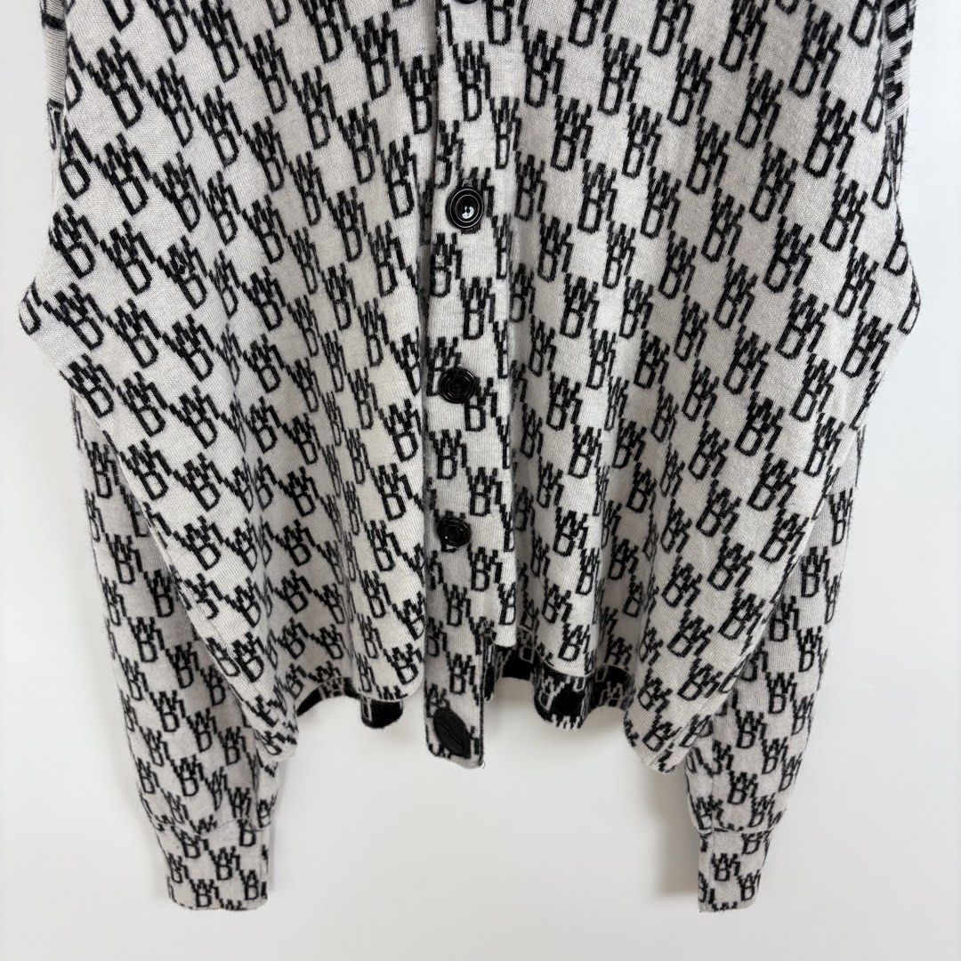 Welldone Logo Jaquard Ivory Cardigan (Category: Coats, Jackets and Outerwear) located in Calamba. Submitted by 2muchclothes_ (Listing ID 1453534235, Image 3). Description: Measurements Size: Medium Width: 28.5 Length: 28 Shoulder: 29 Sleeve: 26 Boxy Fit .