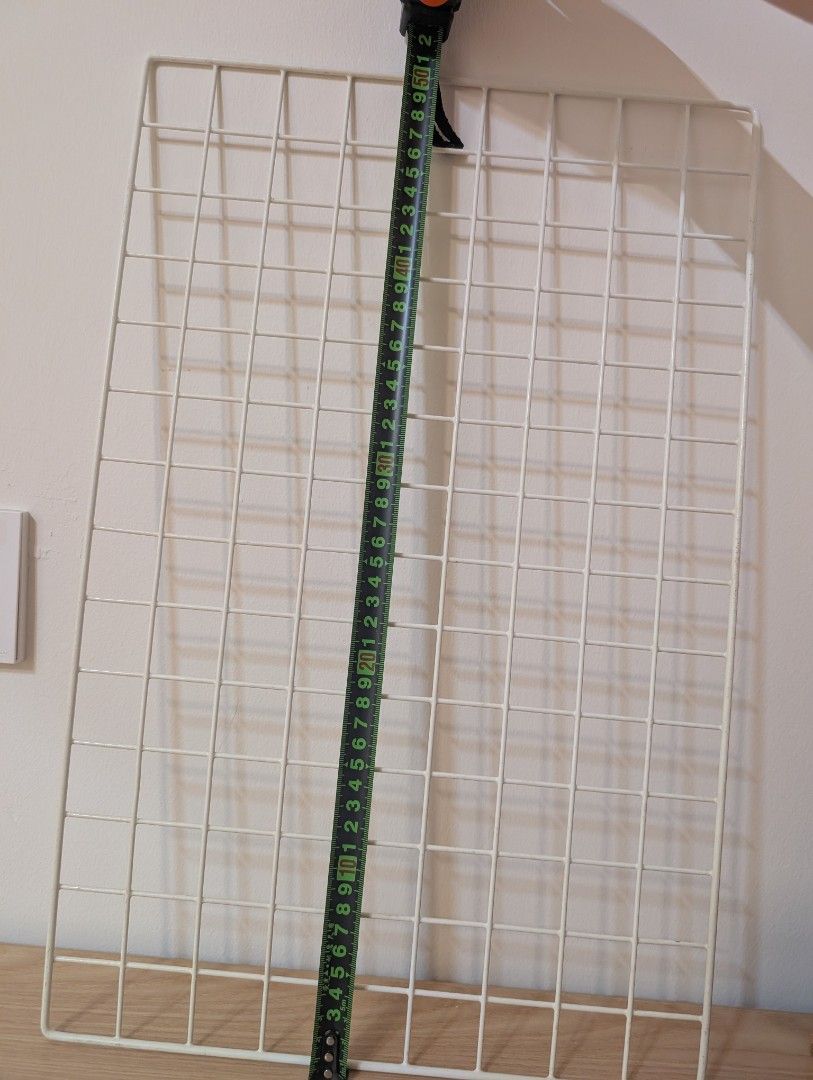Wire grid panel (Category: Home Improvement Tools & Accessories) located in Singapore. Submitted by hellojiaaaaaa (Listing ID 1453576701, Image 2). Description: versatile wall organizer 50cm x 33cm.