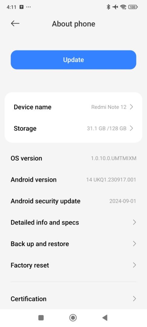 Xiaomi Redmi Note 12 4G (Category: Android Others) located in Quezon City. Submitted by moncpark (Listing ID 1453513998, Image 3). Description: like new, makings 128gb storage 6.0+2.0gb storage with casing and box negotiable.