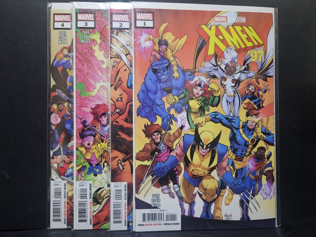 Xmen '97 #1-4 (Category: Comics & Manga) located in Mandaluyong City. Submitted by outta.knowhere (Listing ID 1453437326, Image 1). Description: 🚀Xmen '97 #1-4🚀 4 Set book VF- to VF/NM P1,190 🔑Prelude comic series to the animated Disney+ show Please check and follow our socials/pages for more! FB: /OuttaKnowhereCC IG: @outta.knowhere Carousell: https://www.carousell.ph/u/outta.knowhere/.