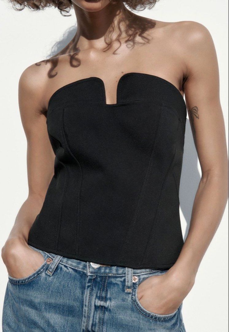 Zara Black Bustier Tube Top Size Large (Category: Sleeveless) located in Quezon City. Submitted by cabs. (Listing ID 1453435554, Image 2). Description: Size Large on tag P2,495 original price LAST PRICE POSTED!.