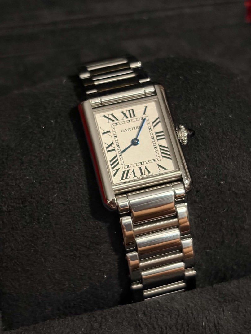 2022 CARTIER TANK MUST SMALL (Category: Luxury Watches) located in Manila. Submitted by gmrave512262 (Listing ID 1458672269, Image 1). Description: 2022 Cartier Tank Must Small Condition: Pristine 9.5/10 Inclusions: ☑️ Outer Box ☑️ Inner Box ☑️ Authenticity Card ☑️ Cartier Documents ☑️ Authentication Receipt from Techwatch Rockwell ☑️ Extra Link — currently installed Authentication: Open for authentication at buyer’s expense. Meet-up: Within Metr