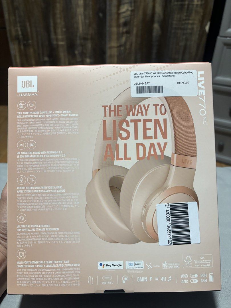 🎧 JBL Live 770NC Headphones (Category: Headphones & Headsets) located in Manila. Submitted by renzo.sfindsai (Listing ID 1458660867, Image 2). Description: 🎧 JBL Live 770NC Headphones 💵 SRP: 10,999 💯 SELLING PRICE: 5,449 - 100% BRAND NEW/ORIGINAL MONEY BACK GUARANTEE IF PROVEN FAKE - COLOR AVAILABLE: SANDSTONE - WIRELESS/BLUETOOTH - ADAPTIVE NOICE CANCELLING - BRAND NEW PM!! ‼️ PM!! ‼️ PM!!‼️.