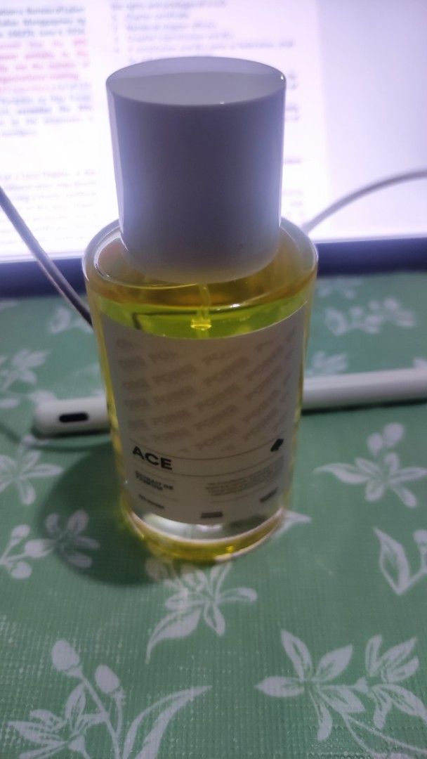 ACE Perfume by Foine (Category: Fragrance & Deodorants) located in Iloilo. Submitted by danec. (Listing ID 1458623616, Image 1). Description: - ACE perfume by foine - 50ml glass bottle with spray nozzle - Bright yellow liquid - Great for date nights - Unique and distinctive fragrance - Selling as I have too many perfumes -TMWF dupe -nego.