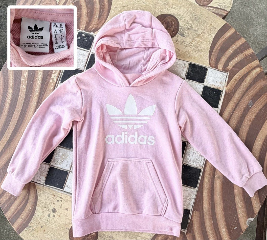 Adidas Hoody Jacket for Toddlers (Category: Babies & Kids Fashion) located in Cabuyao City. Submitted by jess_a (Listing ID 1458686472, Image 1). Description: Adidas Hoody Jacket 2 - 3y on tag Run small Courier: J&T .