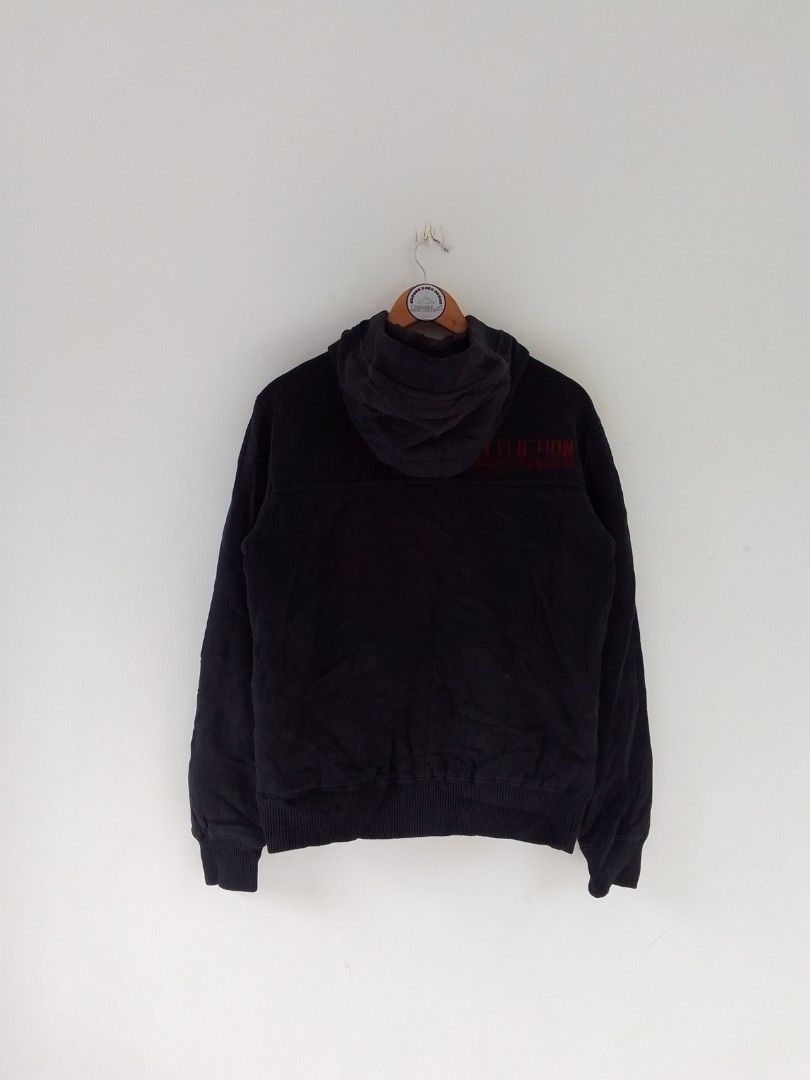 Affliction Black Zip-Up Hoodie Jacket (Category: Coats, Jackets and Outerwear) located in Malilipot. Submitted by santosbolofer (Listing ID 1458591091, Image 2). Description: Affliction Hoodie Small man Length 25.5 Width 21 Verygood condition 9/10 colorate 750 plus sf. Loc. Bicol.