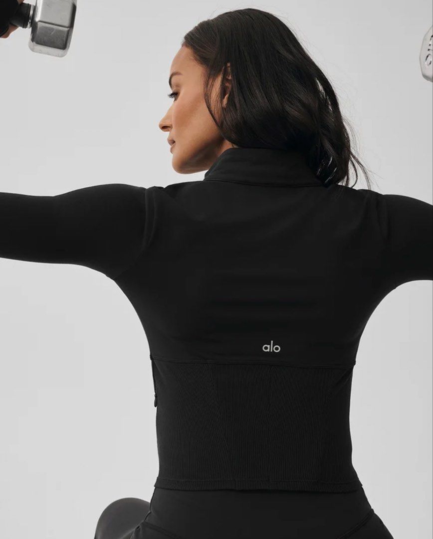 Alo Airbrush Corset Full Zip Jacket (Category: Activewear) located in Quezon City. Submitted by clothesandstuffbyb__ (Listing ID 1458679413, Image 2). Description: Brand new; never used. Bought from Alo, The Grove, Los Angeles RFS: Wrong size.