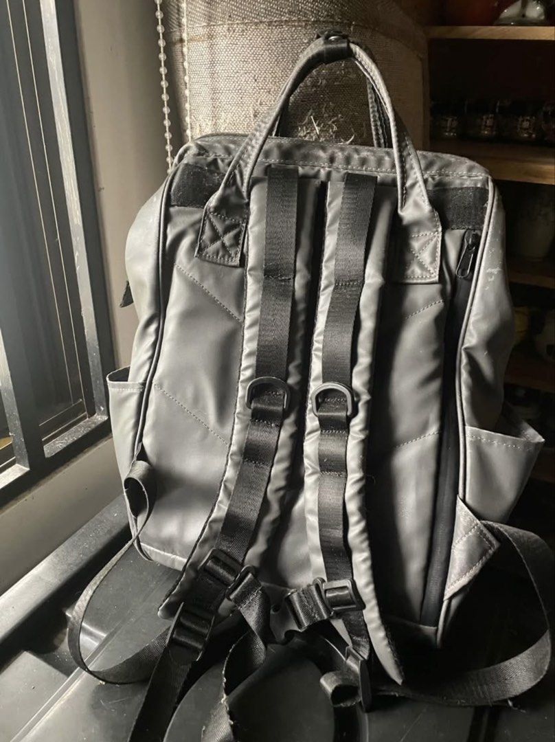 Anello Backpack Gray | Water Repellent Material (Category: Backpacks) located in Indang. Submitted by itsginnpom (Listing ID 1458599009, Image 2). Description: Original Anello Backpack – Large | Gray • Large size / water-repellent material • Used but still functional and sturdy • All zippers and straps are working properly DISCLAIMER: Need cleaning and has visible signs of use, stains/scuff marks, and peeling/coating wear, especially around the f
