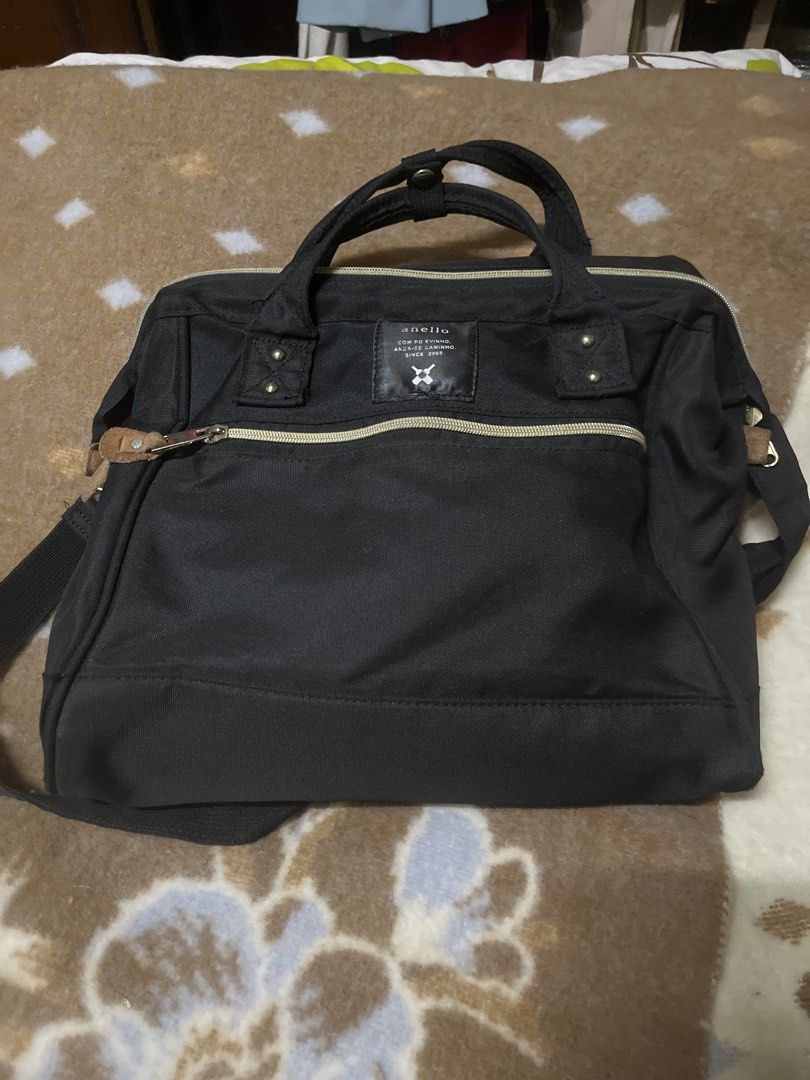 Anello Black /Tote Bag (Category: Tote Bags) located in Los Banos. Submitted by profemy (Listing ID 1458509943, Image 1). Description: I am not sure about the authenticity of this bag, as I bought it from a live seller of Japan surplus items. I have used google lens to check the bag's authenticity, and based on the pictures of the snap on the handle and the label in front, google saya it is authentic. The inner tag says Made in China. .