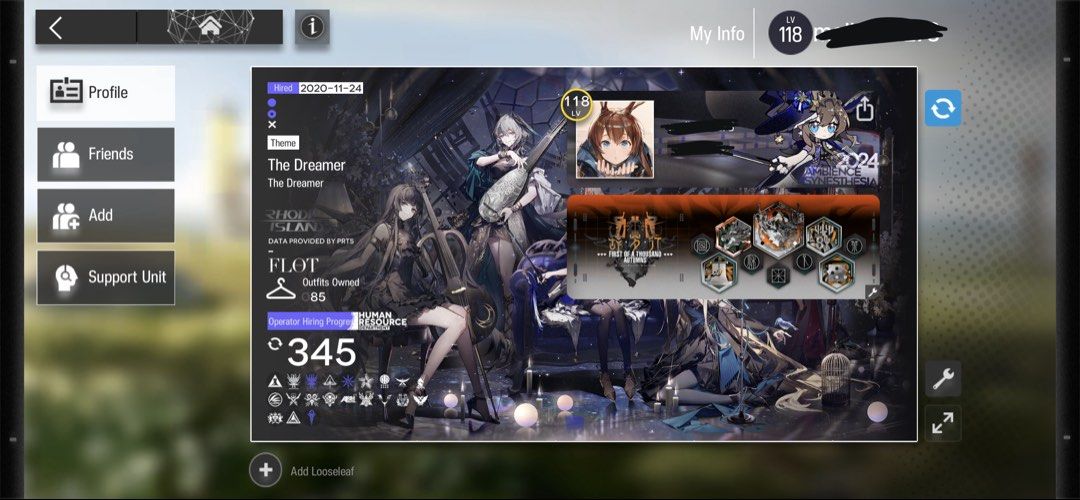 Arknights Account - Level 118 (Category: Others) located in Dagupan City. Submitted by second.sparks (Listing ID 1411292756, Image 2). Description: Gotta keep playing until sold pero nawawalan na ko time lately due to other priorities huhu bilhin nyo na 5,000+ nagastos ko in-game so trying to recover cost huhu Shoot my DMs if u have questions of the account. .