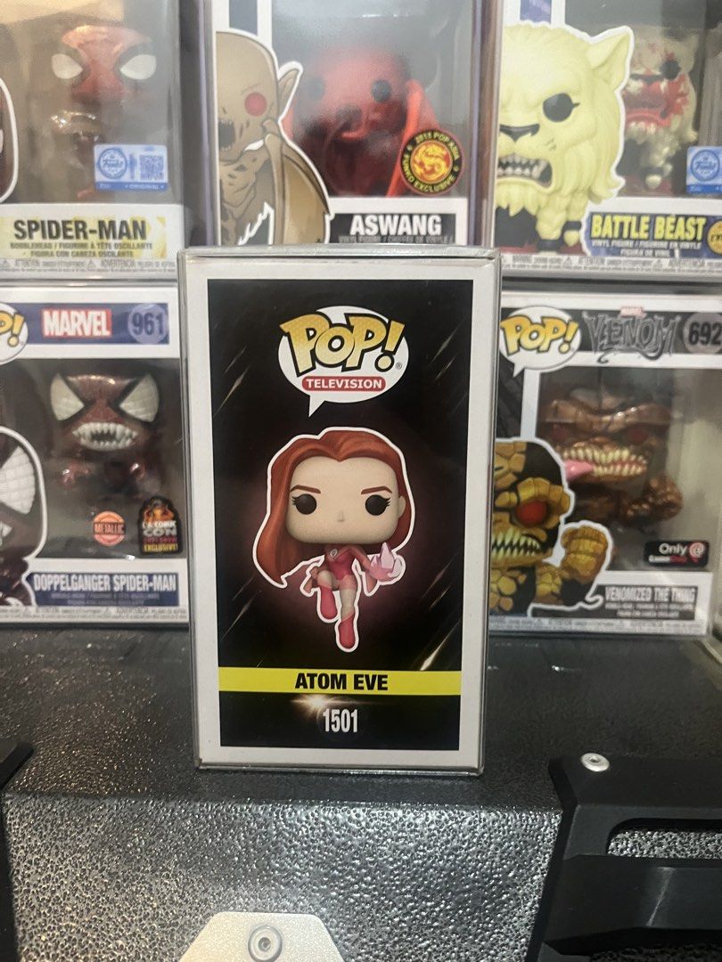 Atom Eve #1501 Invincible funko pop! television (Category: Designer & Blind Box Toys) located in Bulacan. Submitted by devegazul124 (Listing ID 1458684253, Image 3). Description: What you see is what you get, all pops are authentic, no low balling, trades are accepted depending on buyer’s offer, great for starting collectors and invincible fans, lastly pops behind are not included..