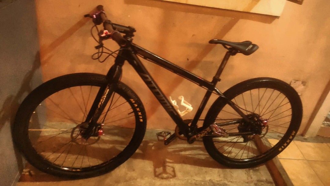ATOMIC ROGUE FULLY UPGRADED (Category: Bicycles) located in Manila. Submitted by escalante_johnpaul (Listing ID 1458672098, Image 2). Description: FRAME:ATOMIC ROGUE 1 CRANKSET: SAGMIT EDISON CHAINRING:DECKAS 38T PEDAL:MEROCA FORK:PASAK PHANTOM STEM:SHIKRA HUBS:XM940(FRONT AND BACK) REAR DERAILLEUR:LTWOO A5 SHIFTERS:ALTUS WHEELS:MAXISS 27.5 COGS:10 SPEED SAGMIT COGS HANDLEBAR:SAGMIT SHADOW HANDLE BAR BRAKESETS:G-ZOOM (DISC BRAKES) HEADSET:MOUNTAI