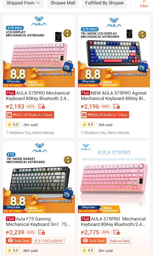 Aula s75 pro (Category: Computer Keyboard) located in Alaminos. Submitted by chetch72 (Listing ID 1458668551, Image 2). Description: Di pa nabubuksan, brand new pa po‼️‼️.