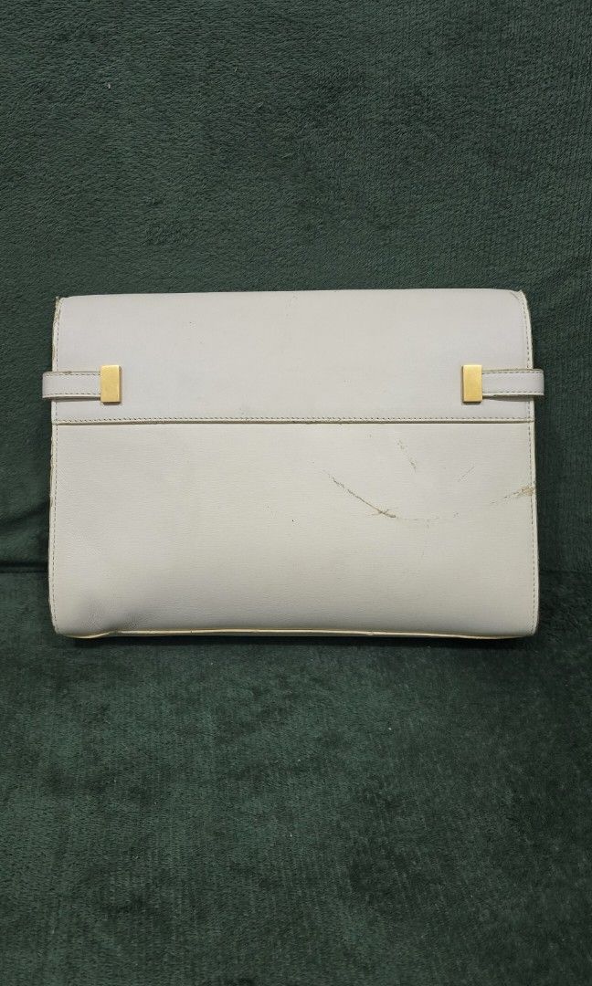 Authentic YSL Manhattan Bag in Very Light Cream (Category: Luxury Bags & Wallets) located in Bacoor. Submitted by deux_trading_corporation (Listing ID 1458635617, Image 3). Description: 76k to 283k on 2ndhand market. condition: Rank B - Leather Lining and professional cleaning needed. Selling Low because of that. payment first. you can always ask for discount/tawad but no to sobrang barat. no reservation. always check all the photos. some photo/s