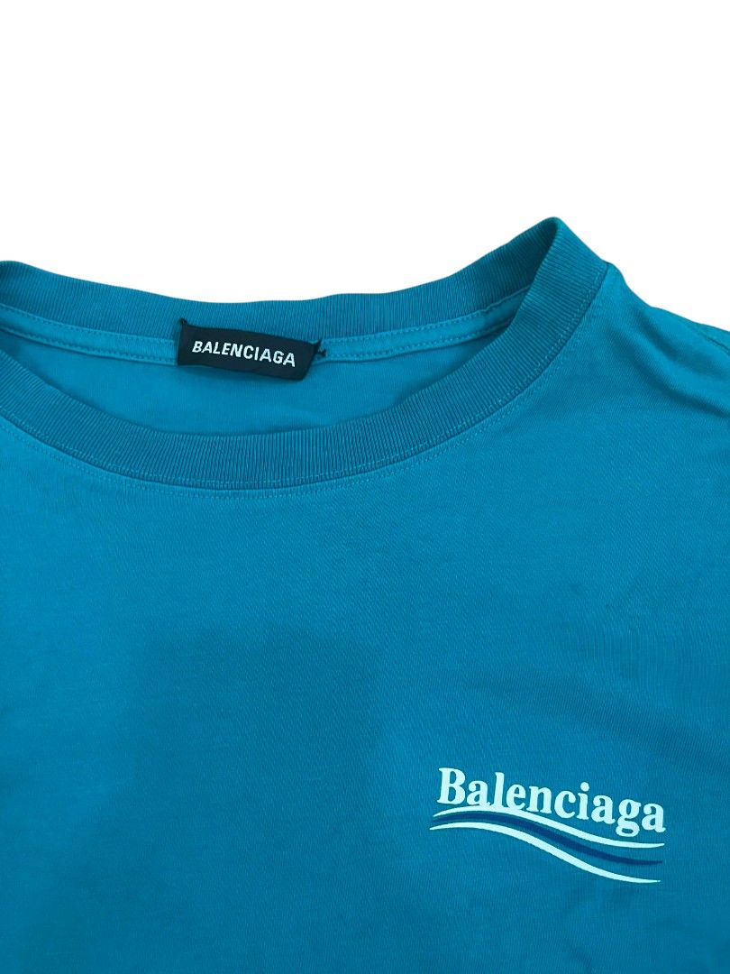Balenciaga tshirt (Category: Tshirts & Polo Shirts ) located in Bacolod City. Submitted by driplokalph (Listing ID 1458668392, Image 2). Description: Balenciaga (for big boys) XL on tag 25.5W 30L Excellent condition Color may vary due to lighting Issue: neck tag stitching.