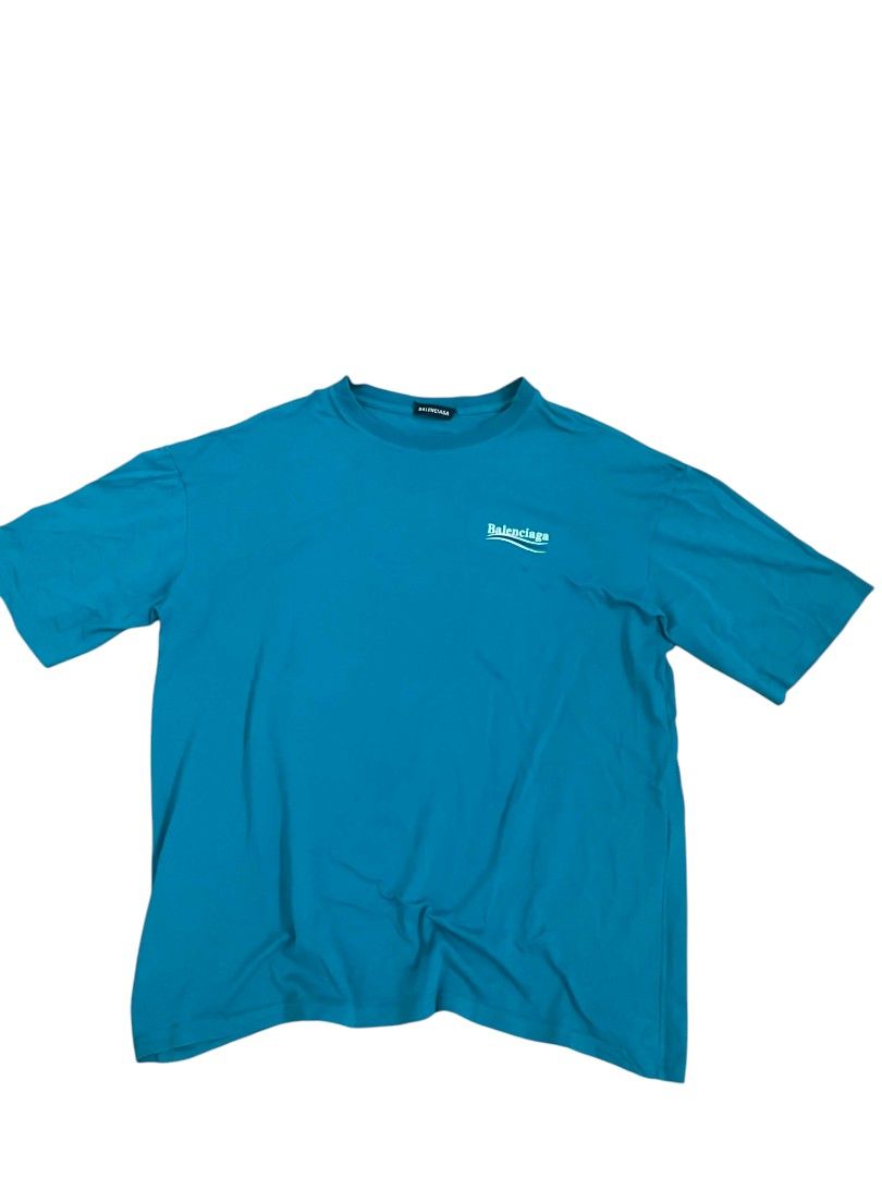 Balenciaga tshirt (Category: Tshirts & Polo Shirts ) located in Bacolod City. Submitted by driplokalph (Listing ID 1458668392, Image 1). Description: Balenciaga (for big boys) XL on tag 25.5W 30L Excellent condition Color may vary due to lighting Issue: neck tag stitching.