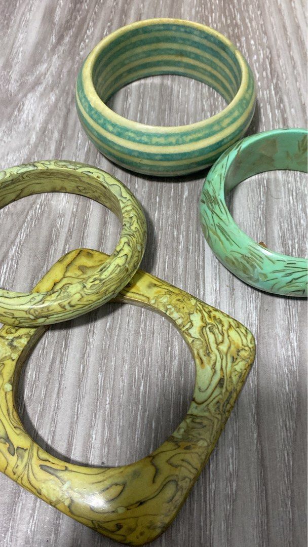 bangles | bracelet | stack (Category: Bracelets) located in Baguio. Submitted by r4in3.e (Listing ID 1458571542, Image 2). Description: @stax.baguio thin green: ₱130 chunky teal: ₱130 square bangle: ₱150 striped teal: ₱110 set: ₱500 only.