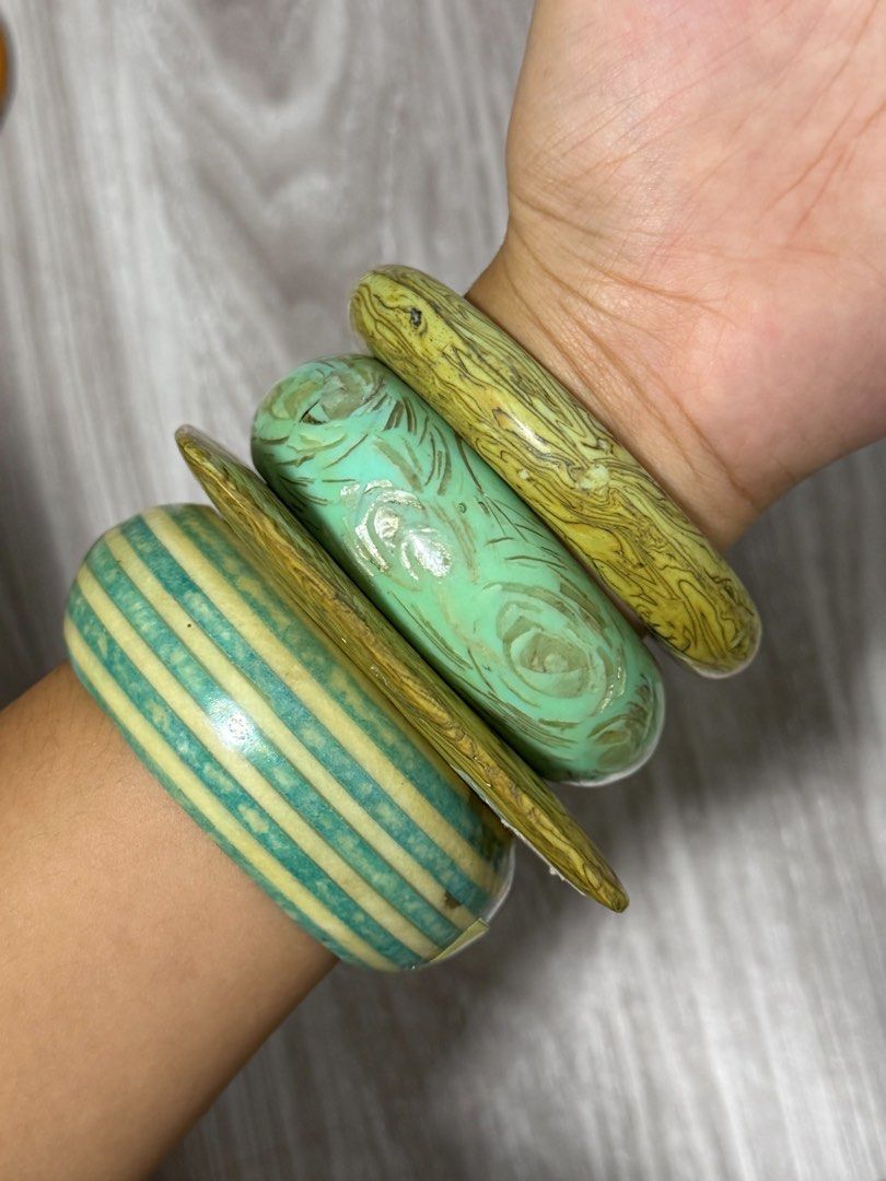 bangles | bracelet | stack (Category: Bracelets) located in Baguio. Submitted by r4in3.e (Listing ID 1458571542, Image 1). Description: @stax.baguio thin green: ₱130 chunky teal: ₱130 square bangle: ₱150 striped teal: ₱110 set: ₱500 only.