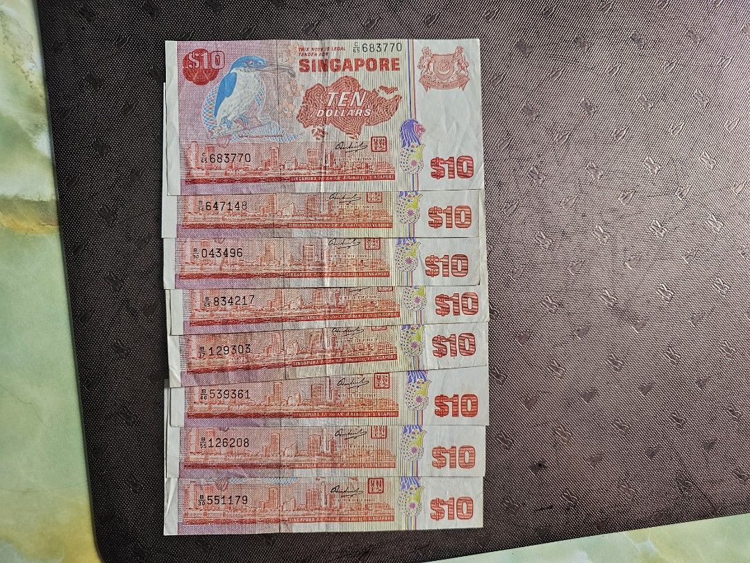 Bird notes (Category: Currency) located in Singapore. Submitted by mr.tan99 (Listing ID 1458623842, Image 3). Description: Bird notes 1dollar 23pcs FV $23 Selling @ $30 5dollar 24 pcs FV $120 Selling @ $148 10dollar 8 pcs FV $80 Selling @ $92 20dollar 19pcs FV $380 Selling @ $418 50dollar 36 pcs FV $1800 Selling @ $1888 100dollar 14pcs FV $1400 Selling @ $1438 All mixed condition .